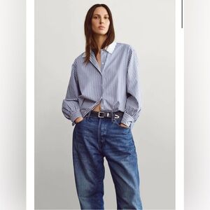 NWT DÔEN x Gap Organic Cotton Striped Big Shirt